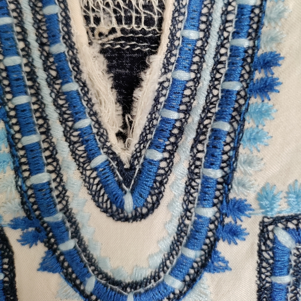 SOLITAIRE Misses size M 3/4 sleeve peasant top - Picture 4 of 6